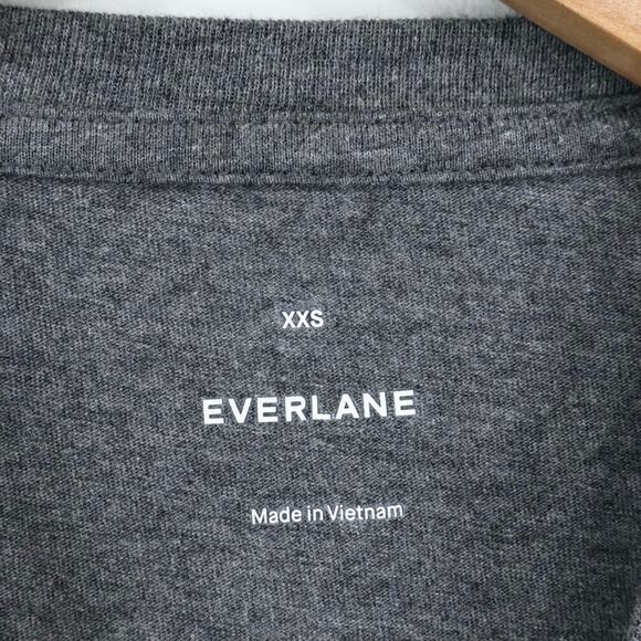 NWOT Everlane The Organic Cotton Box Cut Tee Relaxed Fit Heathered Charcoal XXS - Picture 7 of 8